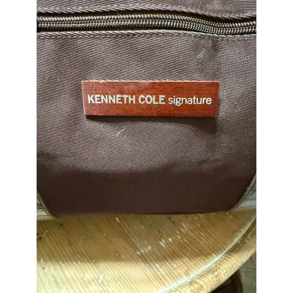 Kenneth Cole Signature Brown Travel Duffel Weekender Bag - Picture 6 of 9